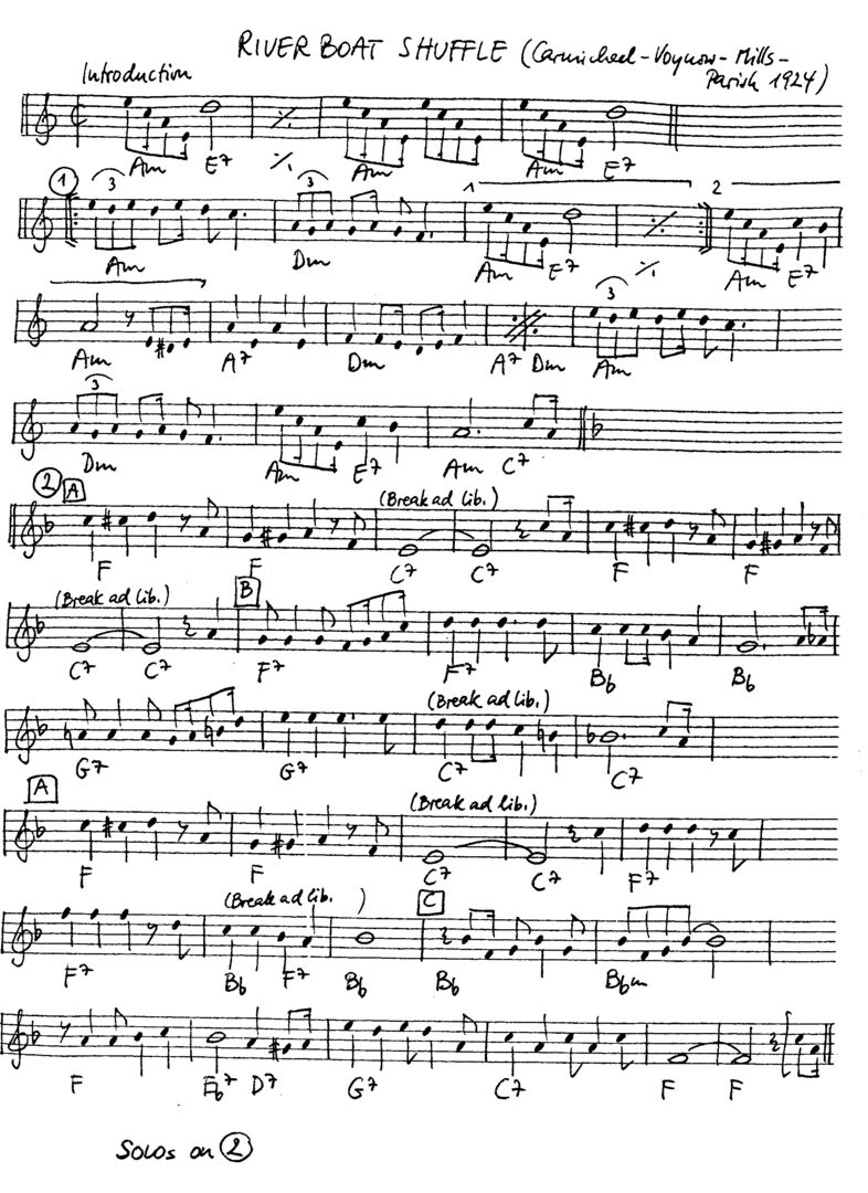 riverboat shuffle leadsheet – book us for your next 20s or gatsby event